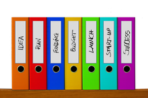 Packing up Paperwork with file folders