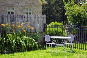 What kind of storage should you use? Table and chairs in garden.