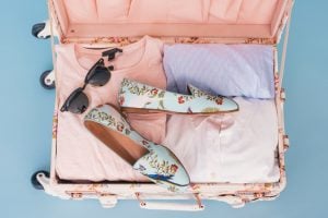 Clothes in suitcase