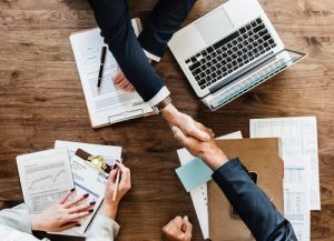 a business handshake