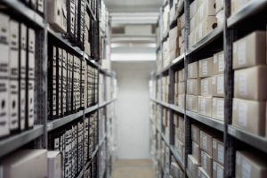 shelves in the storage
