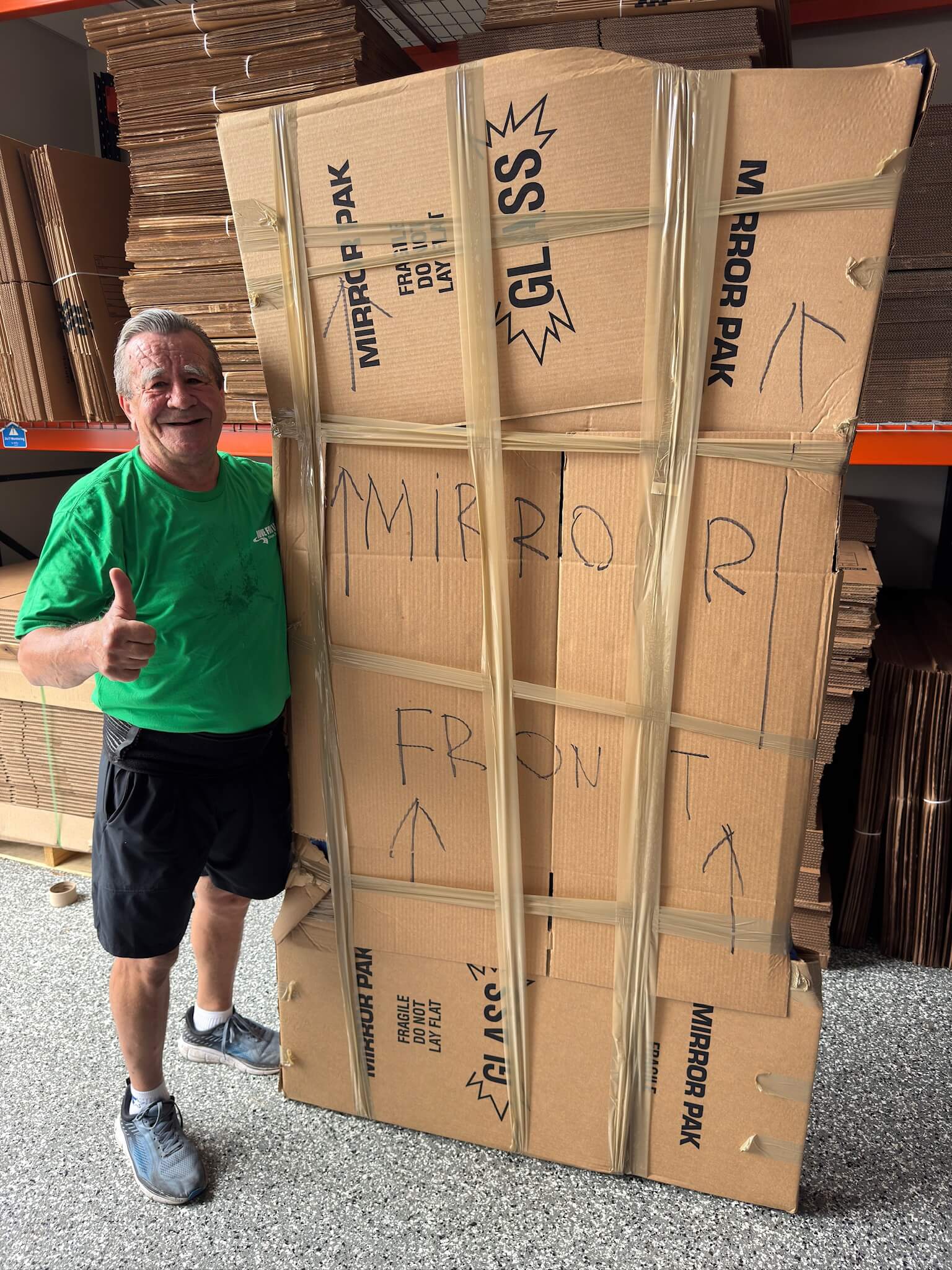 Art mirror packing in Miami